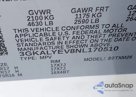 2022 GMC Terrain Awd At4 from USA, damaged, VIN 3GKALYEV8NL170510